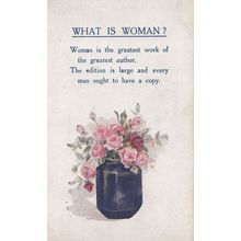 What is A Woman Understanding Women Antique Songcard Author Love Ladies Postcard