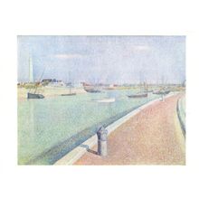 Seurat The Canal At Garvelines Petit Port Philippe Painting Postcard