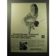 1970 General Motors Ad - Unmask this man and you'll find a scientist