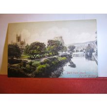 BATH FROM NORTH PARADE, BATH. SOMERSET. used antique postcard. 1910 pm =