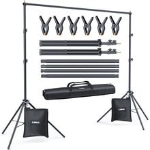LINCO Backdrop Stand for Parties Kit 10X7 Ft Adjustable Back Drop Photography St