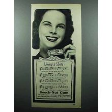 1950 Beech-Nut Gum Ad - Unwrap a Smile