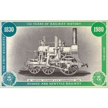 0-2-4 Vertical Cylinder 1833 Dundee Newcastle Train Railway Postcard