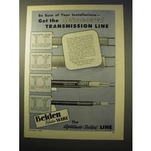1950 Belden Radio Wire Ad, Aptitude-Tested Transmission