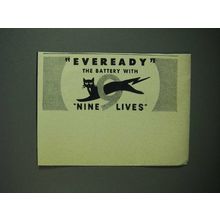 1950 Eveready Battery Ad - With Nine Lives