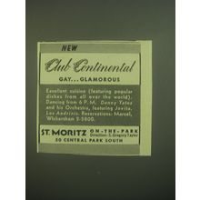 1945 St. Moritz Club Continental Ad - New Club Continental gay.. Glamorous