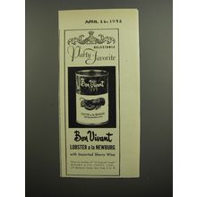 1952 Bon Vivant Lobster a la Newburg Ad - Delectable Party Favorite
