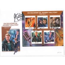 Enveloppe collector Johnny Hallyday 1943 - 2017 souvenir hommage cachet n°1