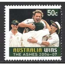 AUSTRALIA 2007: AUSTRALIA WINS THE ASHES - 50c USED (G6)