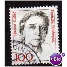 GER 1986 100pf 'FAMOUS WOMEN -THERESE GIESHE' FINE USED (EBID1009)