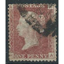 1858 SG43 1d Red Plate 191 Good/Fine Used "HA"