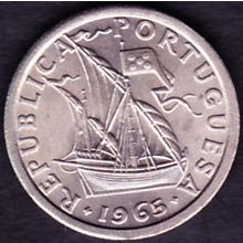 1965 Portugal 2 & Half Escudos Coin