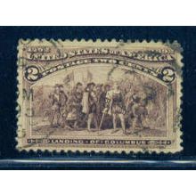 Used 231 2c Landing of Columbus Almost Very Fine T1435