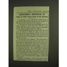1907 Postum Drink Ad - Children Showed It