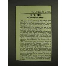 1907 Postum Food Coffee Ad - Feet Out