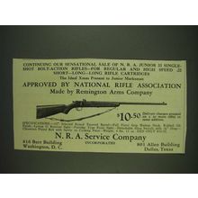 1932 N.R.A. Junior 33 Single Shot Rifle Ad - Approved