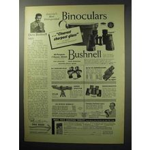 1955 Bushnell Binoculars Ad - Clearest Sharpest Glass