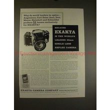 1961 Exakta VXIIa Camera Ad - World Leaders in Optics!!