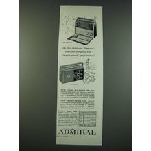 1961 Admiral 9-Band All World Y909 and 3-Band Clipper Y2137 Radios Ad