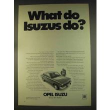 1976 Buick Opel Isuzu Ad - What Do Isuzus Do?
