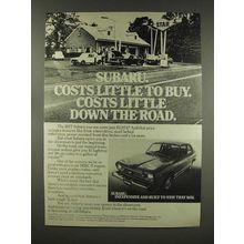 1977 Subaru Car Ad - Costs Little To Buy