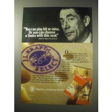 1985 J.L. Kraft Select Swiss Cheese Ad - Hit or Miss