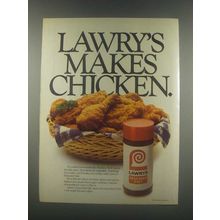 1985 Lawry's Seasoned Salt Ad - Makes Chicken