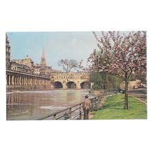 PULTENEY BRIDGE, BATH.SOMERSET. unused vintage postcard by Plastichrome #