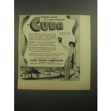 1950 Cuban Tourist Comission Ad - Sparkling Beaches Gay Latin Atmosphere