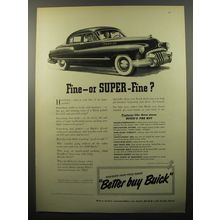 1950 Buick Car Ad - Fine - or Super-Fine?