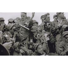 Kaesong 1950s Military Press Photographers South Korea Photo Postcard