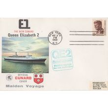 QE2 Maiden Voyage Posted On Board New York Ship First Day Cover