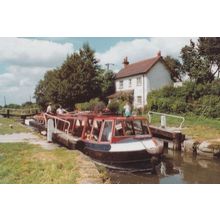 Kingfisher Of Tring Boat Trips Anchored at Lock 44 Marsworth Postcard