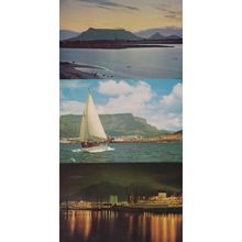 Table Mountain Bay Boat Ship Sunset South Africa 3x Mint 1980s Postcard s