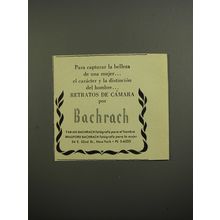 1952 Bachrach Photography Ad - Para capturar la belleza de una mujer