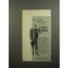1952 Daks Suit Ad - Now.. not just Daks trousers, but a complete Daks suit