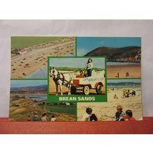 multiview, BREAN SANDS, Somerset. used postcard Colourmaster 1980 pm #