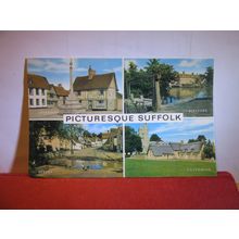 multiview, Picturesque Suffolk county. used postcard by J. Salmon 1983 pm #