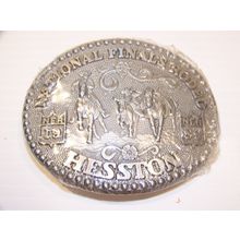 1989 NATIONAL FINALS RODEO NPR BELT BUCKLE 7th ED. ANIVERSARY SERIES HESSTON NEW