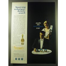 1960 Old Smuggler Scotch Advertisment - the Blue-Glass Test