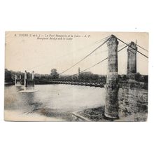 Postcard WW1 France Tours Pont Bonaparte US Army post 1918 military mail