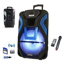 beFree Sound 15 Inch Rechargeable Bluetooth Portable Party PA Speaker System ...