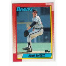 1990 Topps John Smoltz baseball card #535 – HOF - Braves
