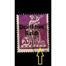 GERMANY REICH [1920] MiNr 0122 PF I ( O/used ) [01] Plattenfehler geprüft