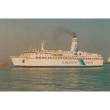 Scandanavian SS Dana Anglia Seaways Ship At Harwich 1989 Souvenir Photo Postcard