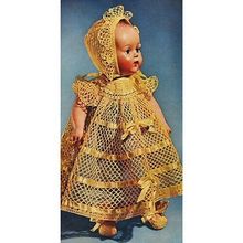 Vintage Doll Crochet Patterns Baby + Bed Dolls Lacy Designs in Cotton and Wool