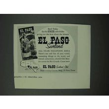1960 El Paso Texas Tourism Ad - Sunland