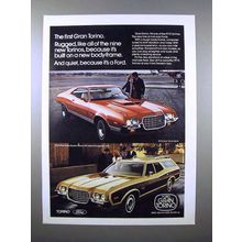 1972 Ford Gran Torino Sport, Gran Torino Squire Car Ad!