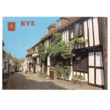 THE MERMAID STREET, RYE, EAST SUSSEX vintage unused postcard dated 1987 =