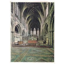 THE HIGH ALTER, LICHFIELD CATHEDRAL. unused vintage postcard #